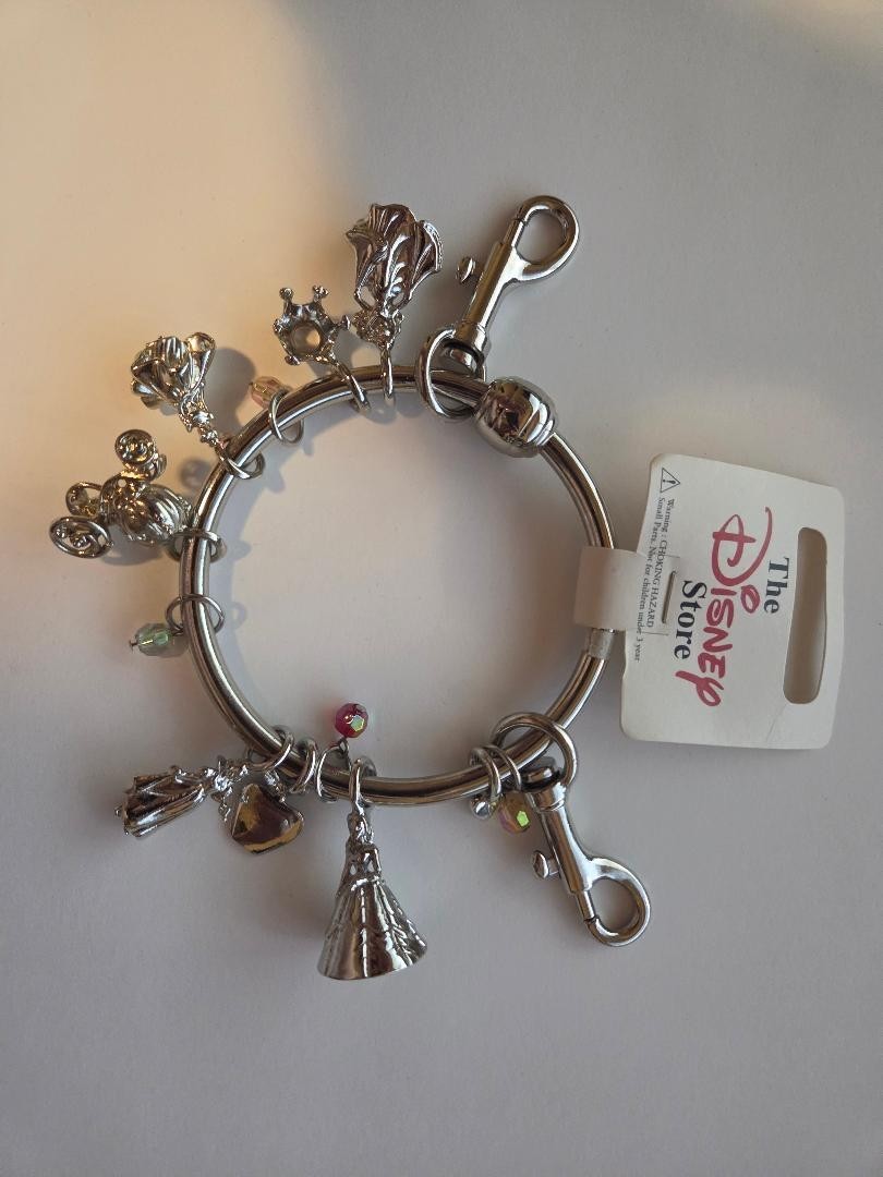 Disney Princess charm key ring silver tone Cinderella, Snow White, Coach, Apple Disney Princess charm key ring silver tone Cinderella, Snow White, Coach, Apple