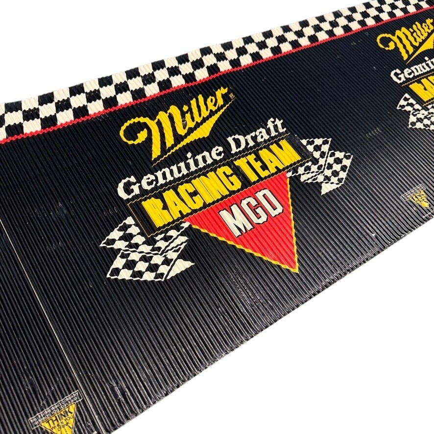 Vintage Miller Genuine Draft Racing Team MGD Corrugated Bar Sign Banner NASCAR Vintage Miller Genuine Draft Racing Team MGD Corrugated Bar Sign Banner NASCAR