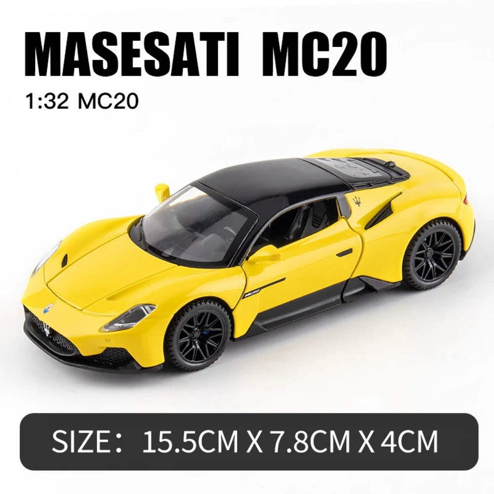 1:32 Maserati MC20 Coupe Alloy Sports Car Diecast Miniature Metal Car Simulation 1:32 Maserati MC20 Coupe Alloy Sports Car Diecast Miniature Metal Car Simulation