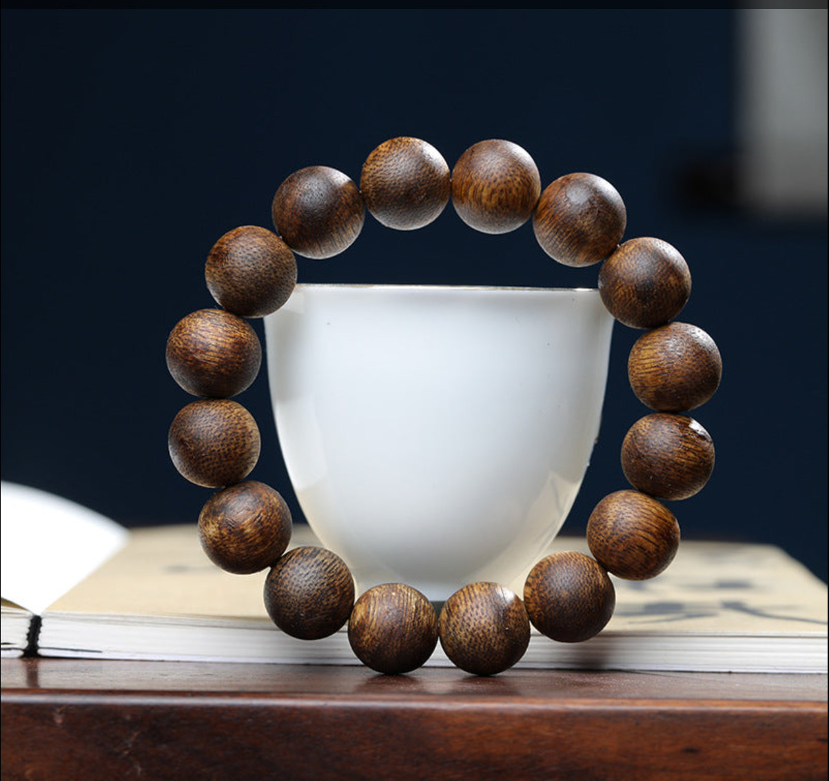 NewHainan Qinan Very Rare Fully Sinking/Submerged Agarwood Buddha Beads -16mm*14 NewHainan Qinan Very Rare Fully Sinking/Submerged Agarwood Buddha Beads -16mm*14