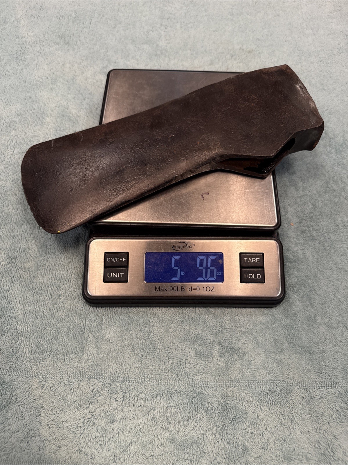 Antique Vintage Axe Head Single Bit HUGE Ornate 5lb 9.6oz Steel RARE