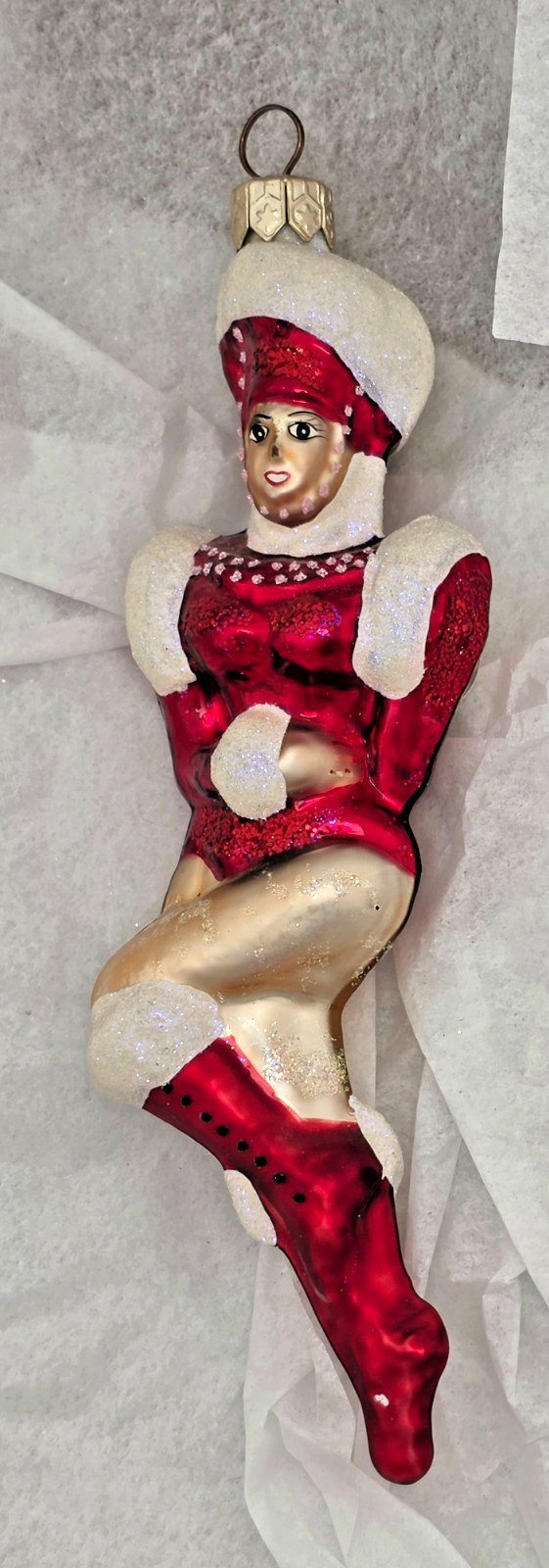 Christopher Radko Show Stopper Red Dancer Christmas Ornament No Box Christopher Radko Show Stopper Red Dancer Christmas Ornament No Box