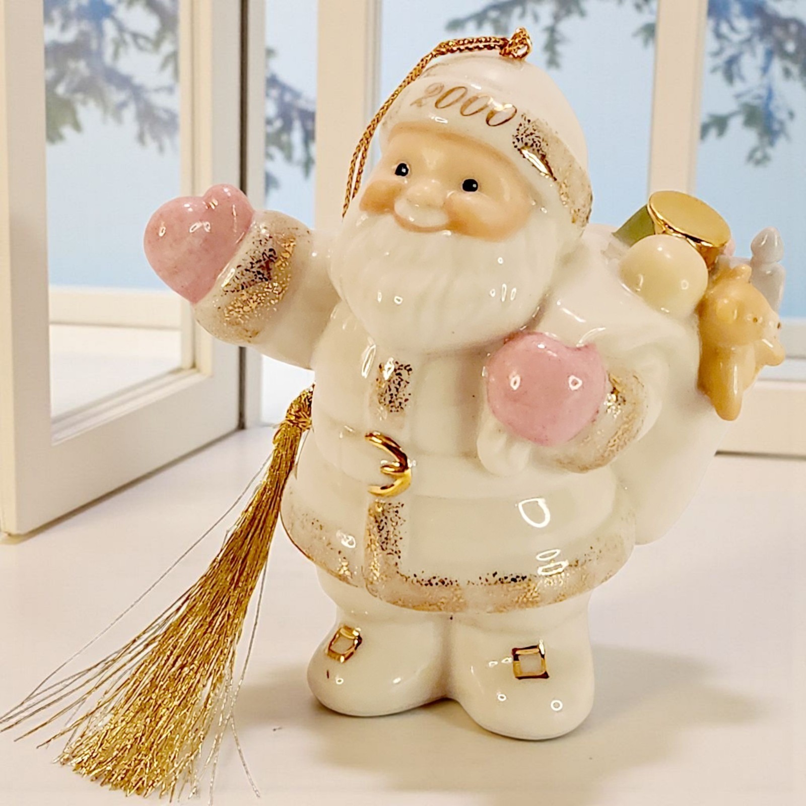 Lenox 2000 Annual Ornament Santas Special Delivery Fine China Glossy Pastel 4.5" Lenox 2000 Annual Ornament Santas Special Delivery Fine China Glossy Pastel 4.5"