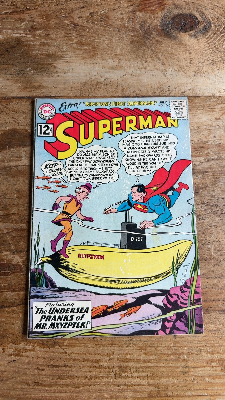 Superman #154 DC Comics 1962 1st appearance Ral-En & Mr. Mxyzptlk App K