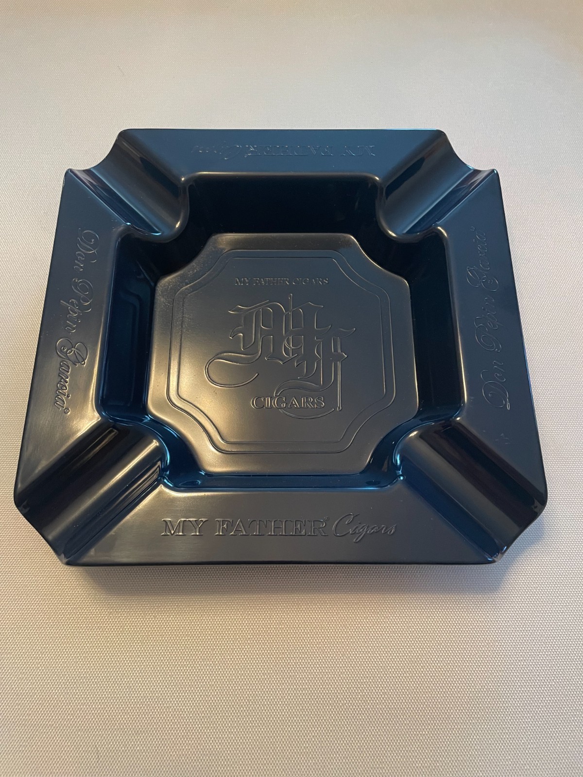 NEW My Father Cigars Don Pepin Garcia Ashtray 8" in Blue NEW My Father Cigars Don Pepin Garcia Ashtray 8" in Blue