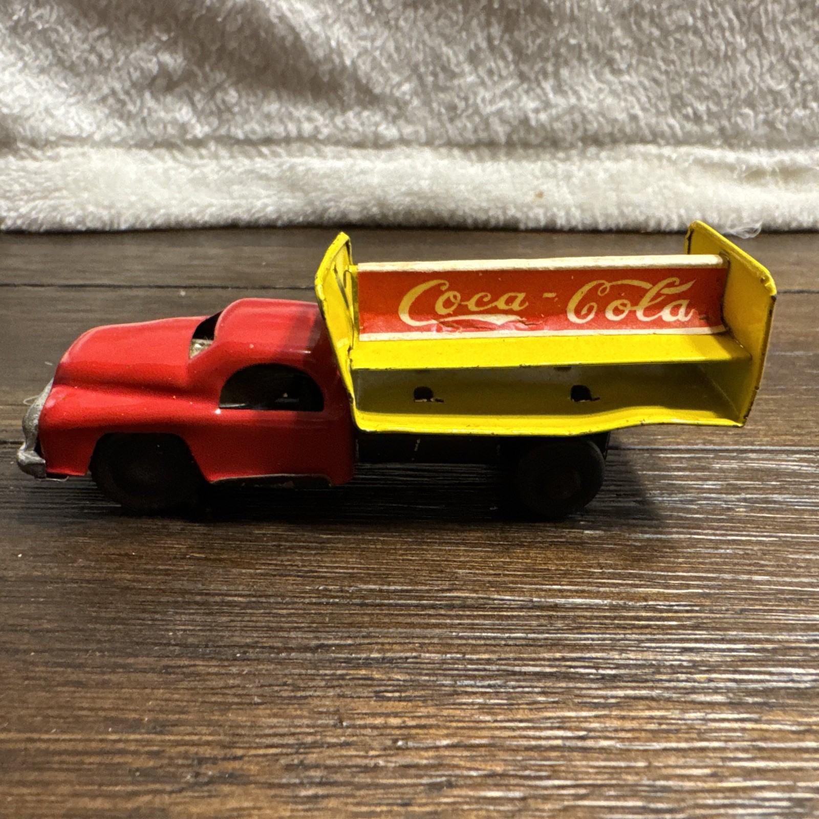 Vintage 1950s Pressed Steel Coca Cola Delivery Truck 4” Vintage 1950s Pressed Steel Coca Cola Delivery Truck 4”