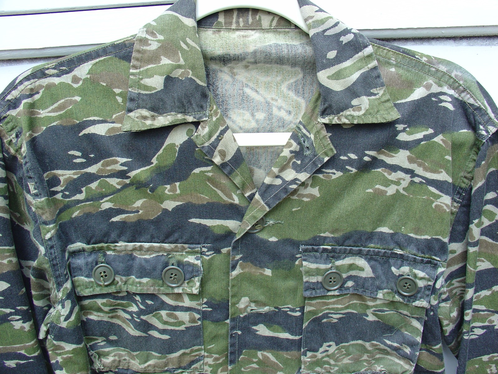 Original Vietnam TIGER Stripe Camo Shirt Splotch Pattern Montagnard Original Vietnam TIGER Stripe Camo Shirt Splotch Pattern Montagnard