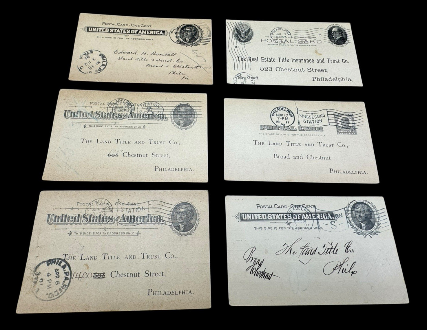 Antique Land Title Trust Payments 1900s Original Postal Cards Lot Historical (S) Antique Land Title Trust Payments 1900s Original Postal Cards Lot Historical (S)