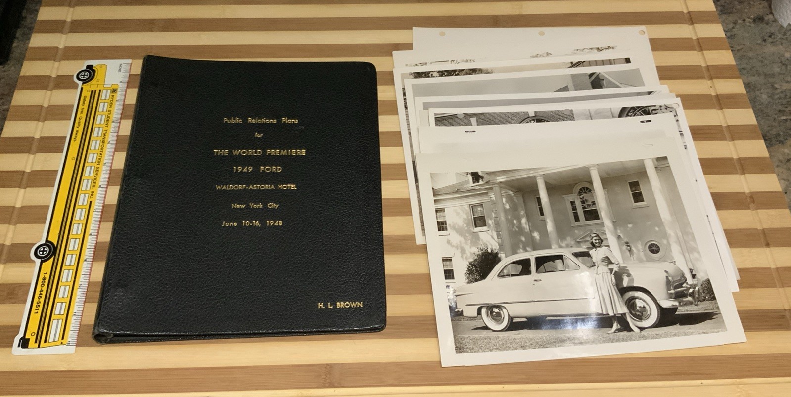 Rare 1949 Ford World Premiere PR Plan Waldorf-Astoria NYC & Press Photographs Rare 1949 Ford World Premiere PR Plan Waldorf-Astoria NYC & Press Photographs