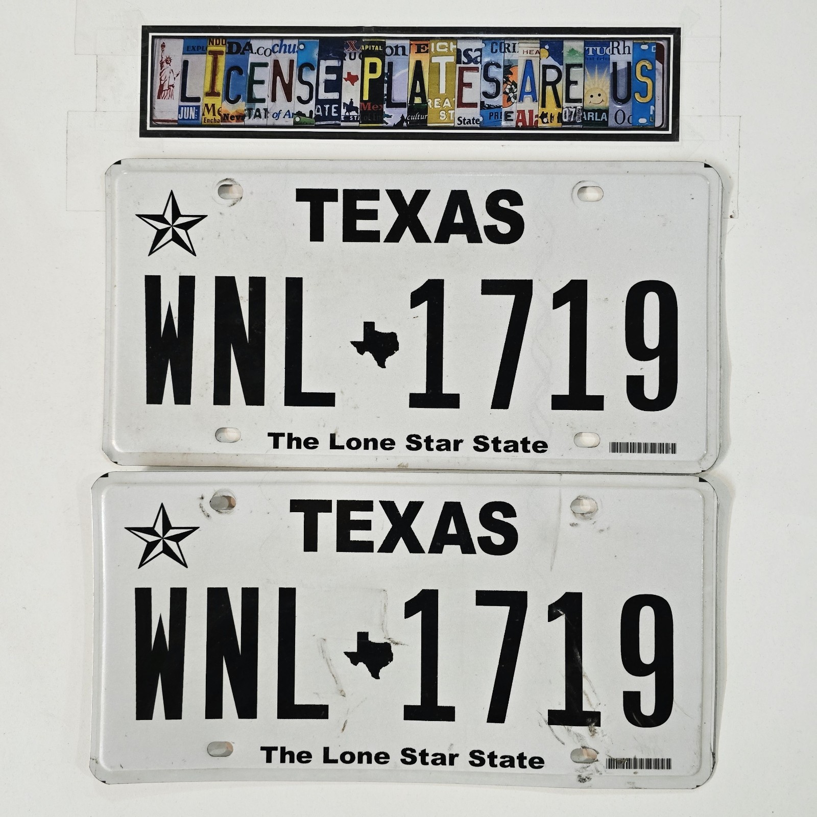 Texas License Plate Pair 🔥 TX Lone Star State Matching Tags WNL 1719 Texas License Plate Pair 🔥 TX Lone Star State Matching Tags WNL 1719