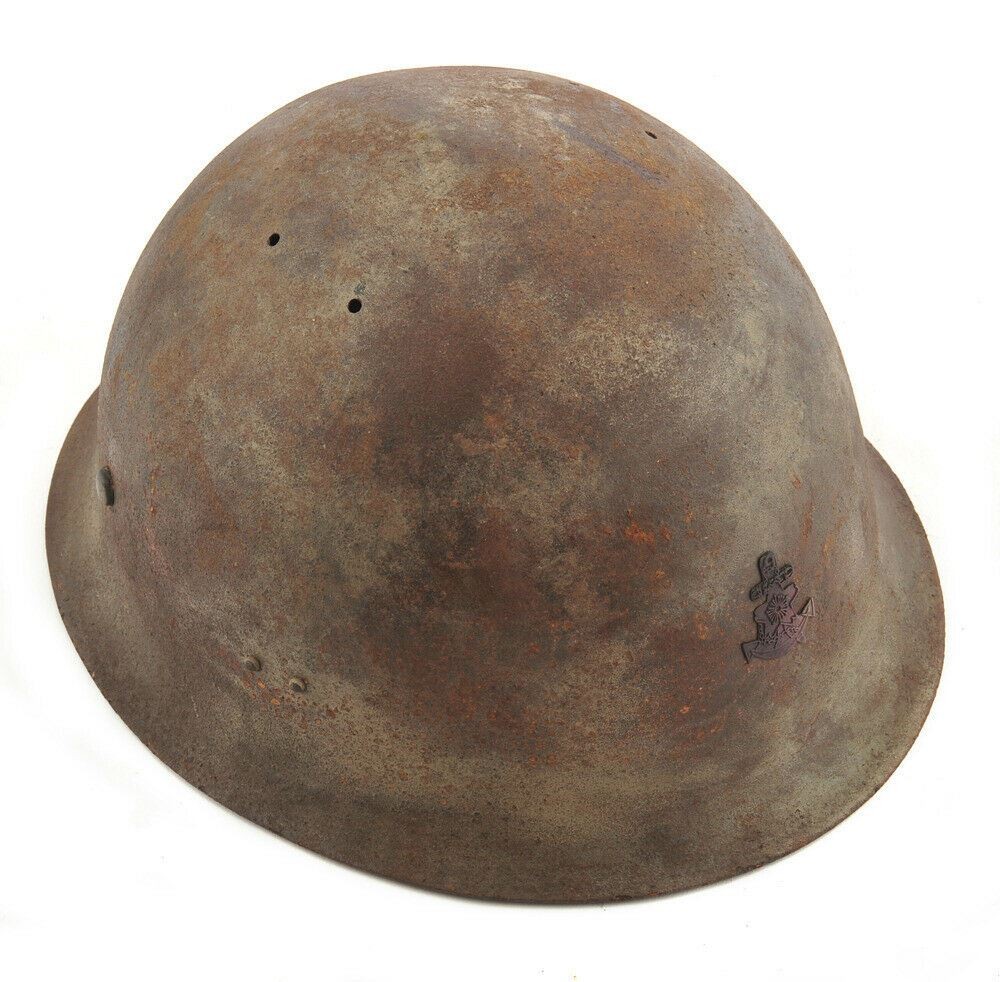 Japanese WW2 Imperial Naval Landing Forces (Marines) Helmet Hand Aged Japanese WW2 Imperial Naval Landing Forces (Marines) Helmet Hand Aged