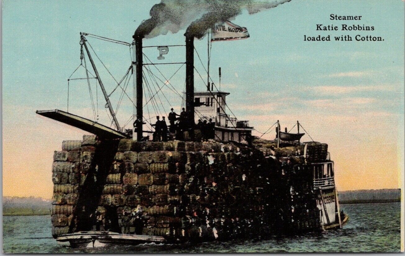 1910s Mississippi River Boat Postcard \