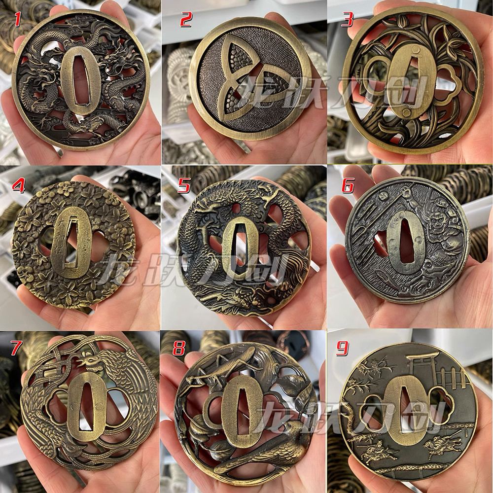 Various Alloy Tsuba Hand Guard For Japanese Samurai Sword Katana Wakizashi Various Alloy Tsuba Hand Guard For Japanese Samurai Sword Katana Wakizashi