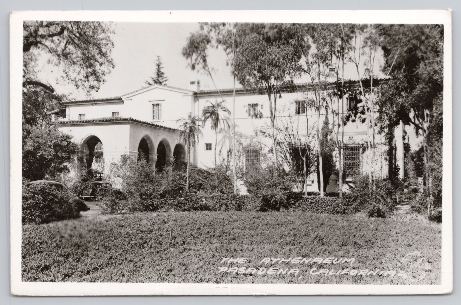 Vintage Real Photo Postcard The Athenaeum Pasadena California RPPC Vintage Real Photo Postcard The Athenaeum Pasadena California RPPC