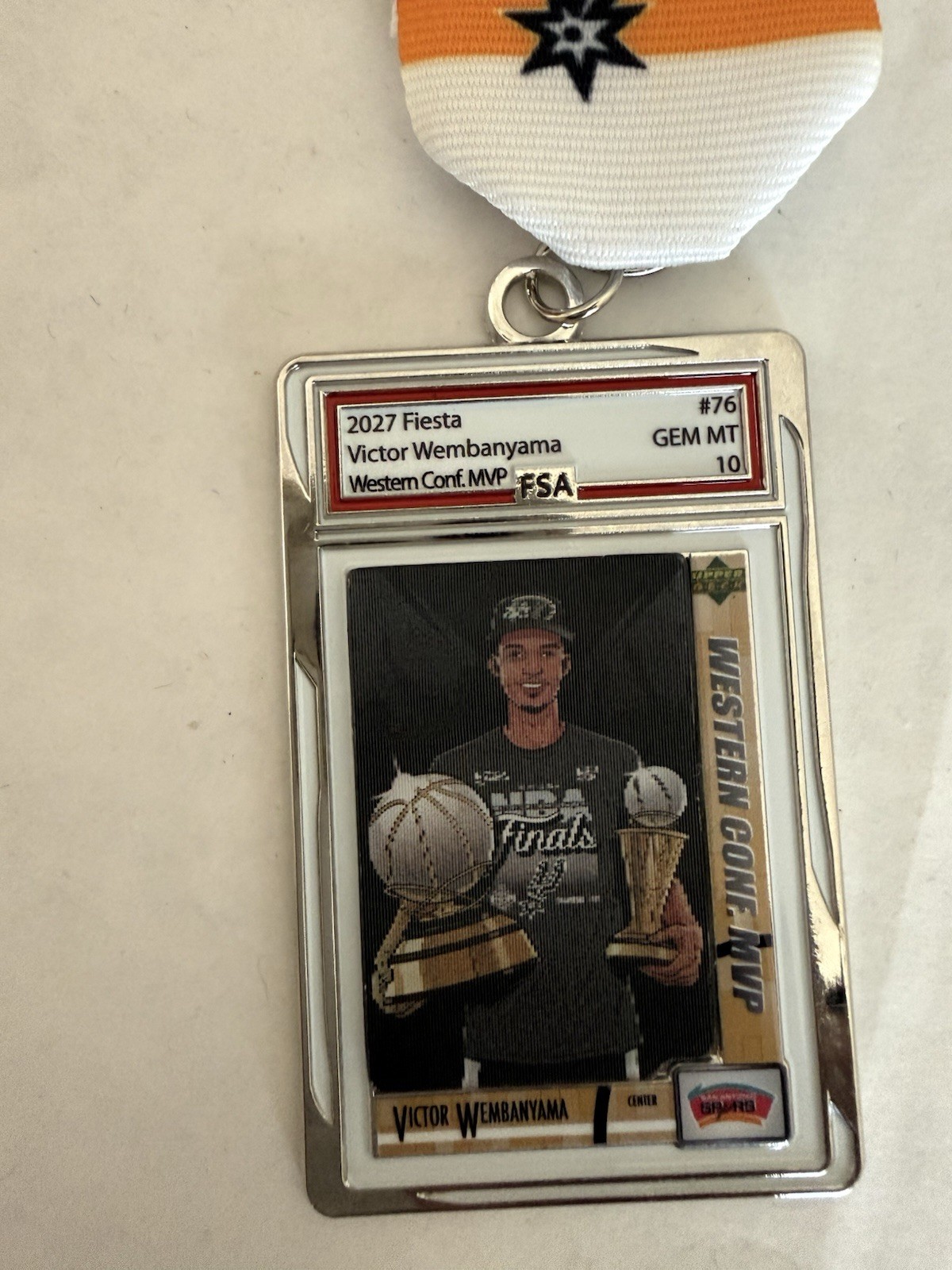 2027 Fiesta Medal Upper Deck Victor Wembanyama Spurs Western Conf. MVP #76 2027 Fiesta Medal Upper Deck Victor Wembanyama Spurs Western Conf. MVP #76