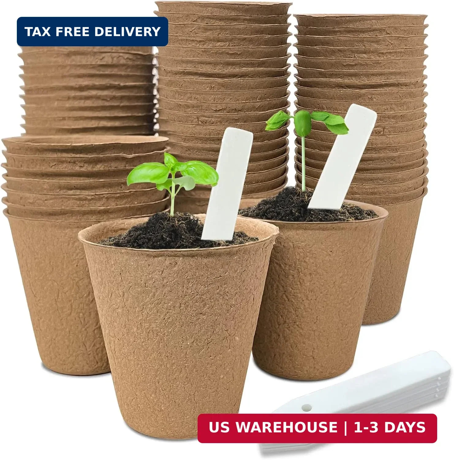 40Pcs 3.15 Inch Peat Pots, Biodegradable Eco-Friendly Round Plant Seedling Start 40Pcs 3.15 Inch Peat Pots, Biodegradable Eco-Friendly Round Plant Seedling Start