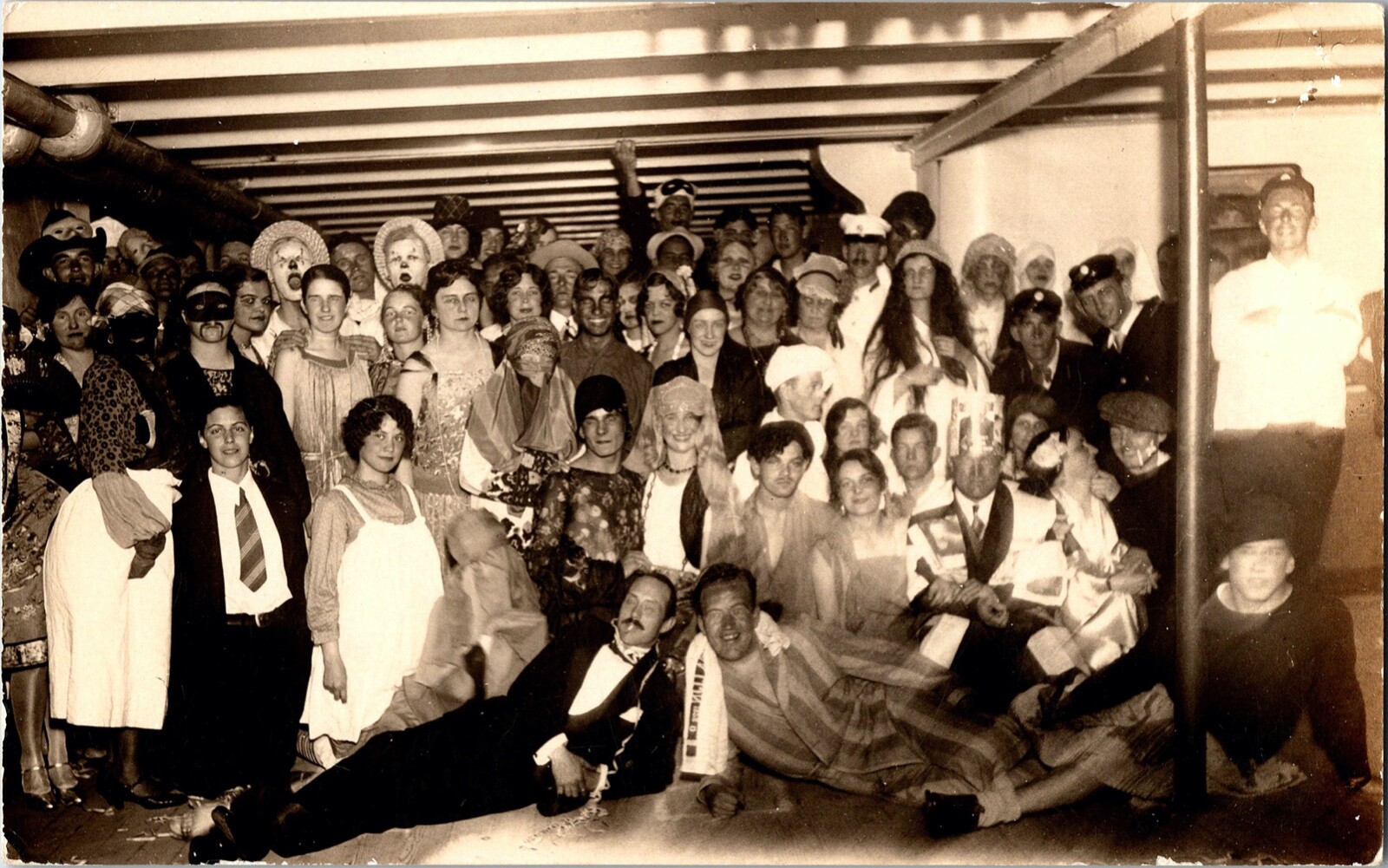 Vintage 1920 College Halloween Custome Party Real Photo Postcard (RPPC) RARE Vintage 1920 College Halloween Custome Party Real Photo Postcard (RPPC) RARE