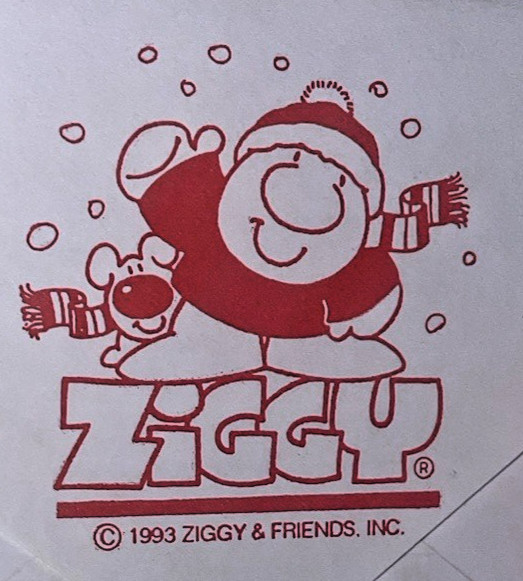 Lot 4 Vintage 1993 American Greetings Ziggy & Friends Tom Wilson Christmas Cards Lot 4 Vintage 1993 American Greetings Ziggy & Friends Tom Wilson Christmas Cards
