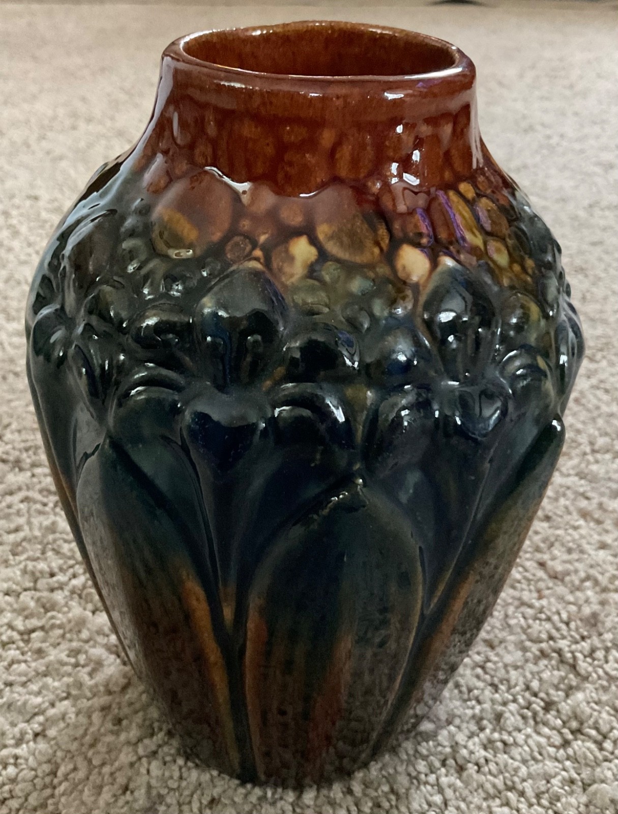 7" Tall Vintage Brush McCoy Amaryllis Kolorkraft Pottery Vase 7" Tall Vintage Brush McCoy Amaryllis Kolorkraft Pottery Vase