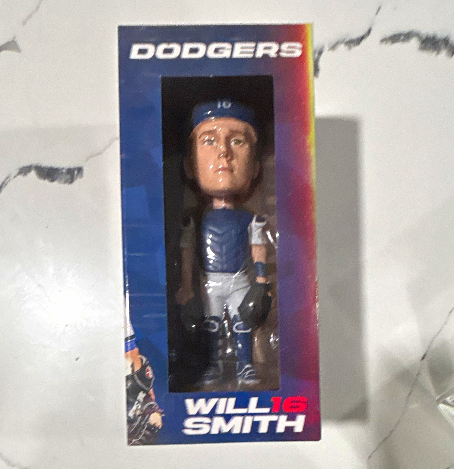 Security Benefit Will Smith #16 Los Angeles Dodgers Bobblehead "Here to Play" Security Benefit Will Smith #16 Los Angeles Dodgers Bobblehead "Here to Play"