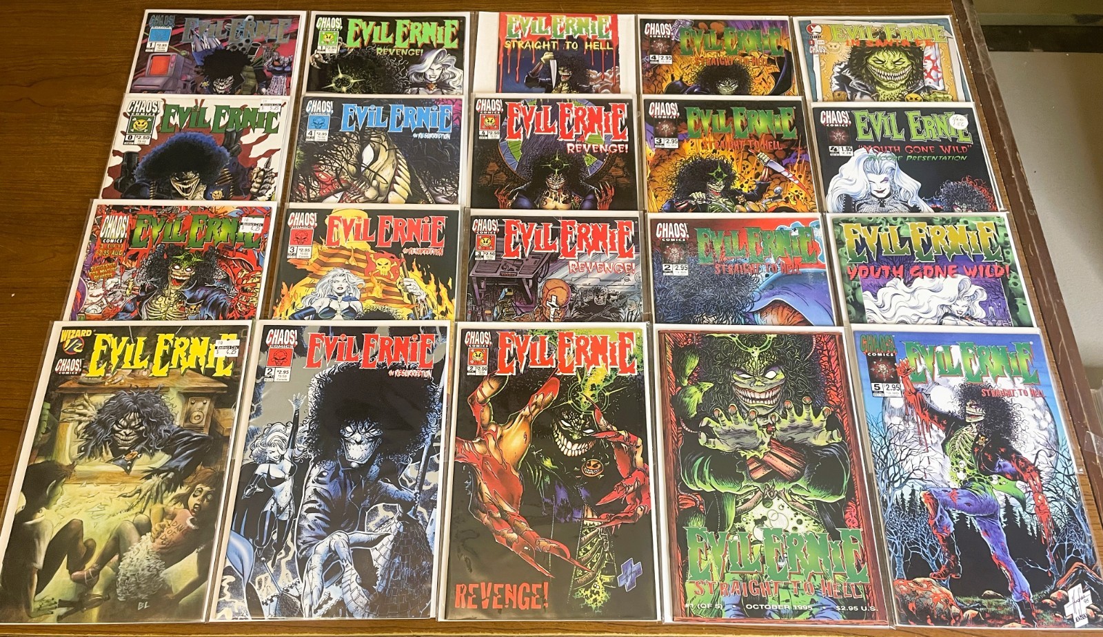 EVIL ERNIE Lot of 20 Comic Books CHAOS COMICS Revenge Straight To Hell & More