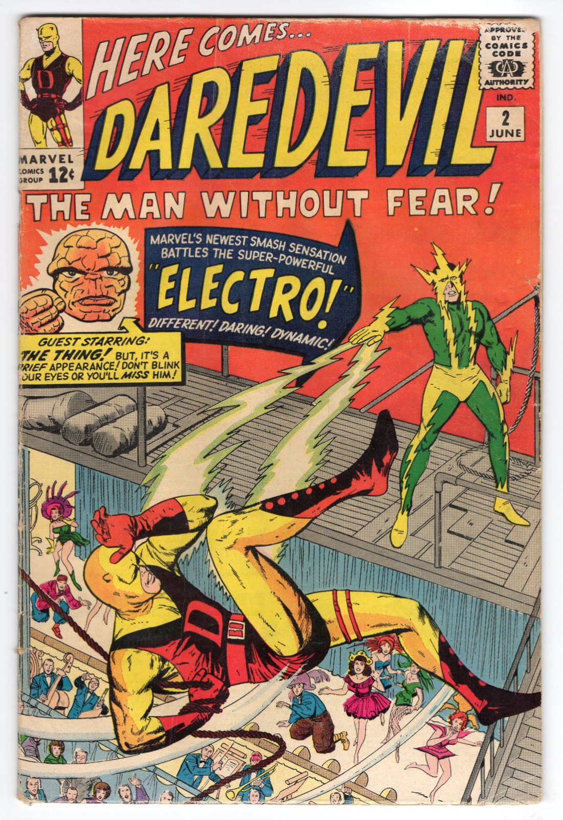 Daredevil 2 1964 Marvel Comics VG- 3.5 Karen Page 2nd App Electro Daredevil 2 1964 Marvel Comics VG- 3.5 Karen Page 2nd App Electro