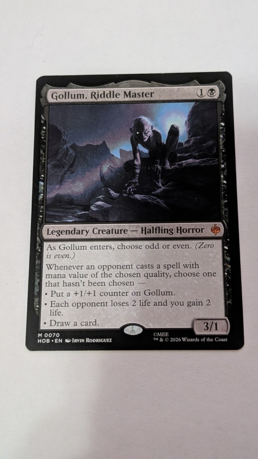 MTG : The Hobbit Gollum, Riddle Master #0070 MTG : The Hobbit Gollum, Riddle Master #0070