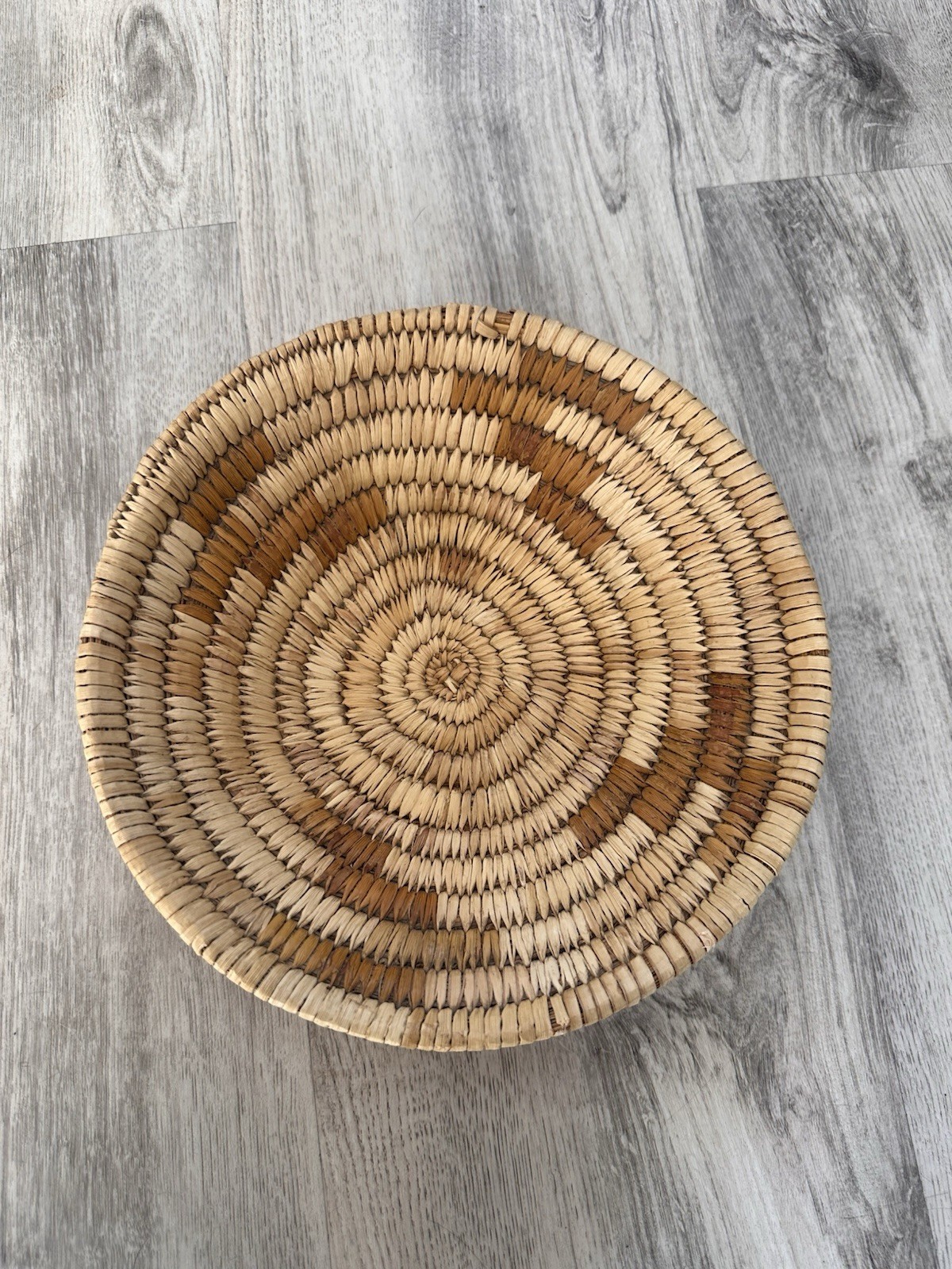 Vintage Mid-Century Tohono O’odham Papago Basket Bowl - Sophia Francisco w/ Tag Vintage Mid-Century Tohono O’odham Papago Basket Bowl - Sophia Francisco w/ Tag