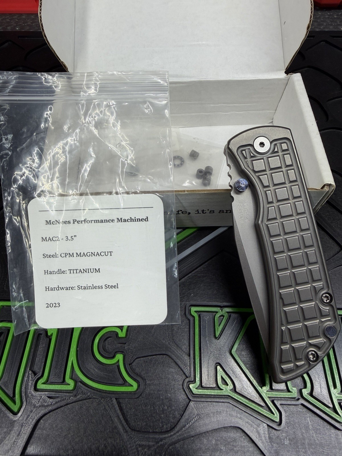 🔥CUSTOM McNees Knives Mac 2 3.5-inch Atomic Frag Pattern MagnaCut Timascus 🔥 🔥CUSTOM McNees Knives Mac 2 3.5-inch Atomic Frag Pattern MagnaCut Timascus 🔥