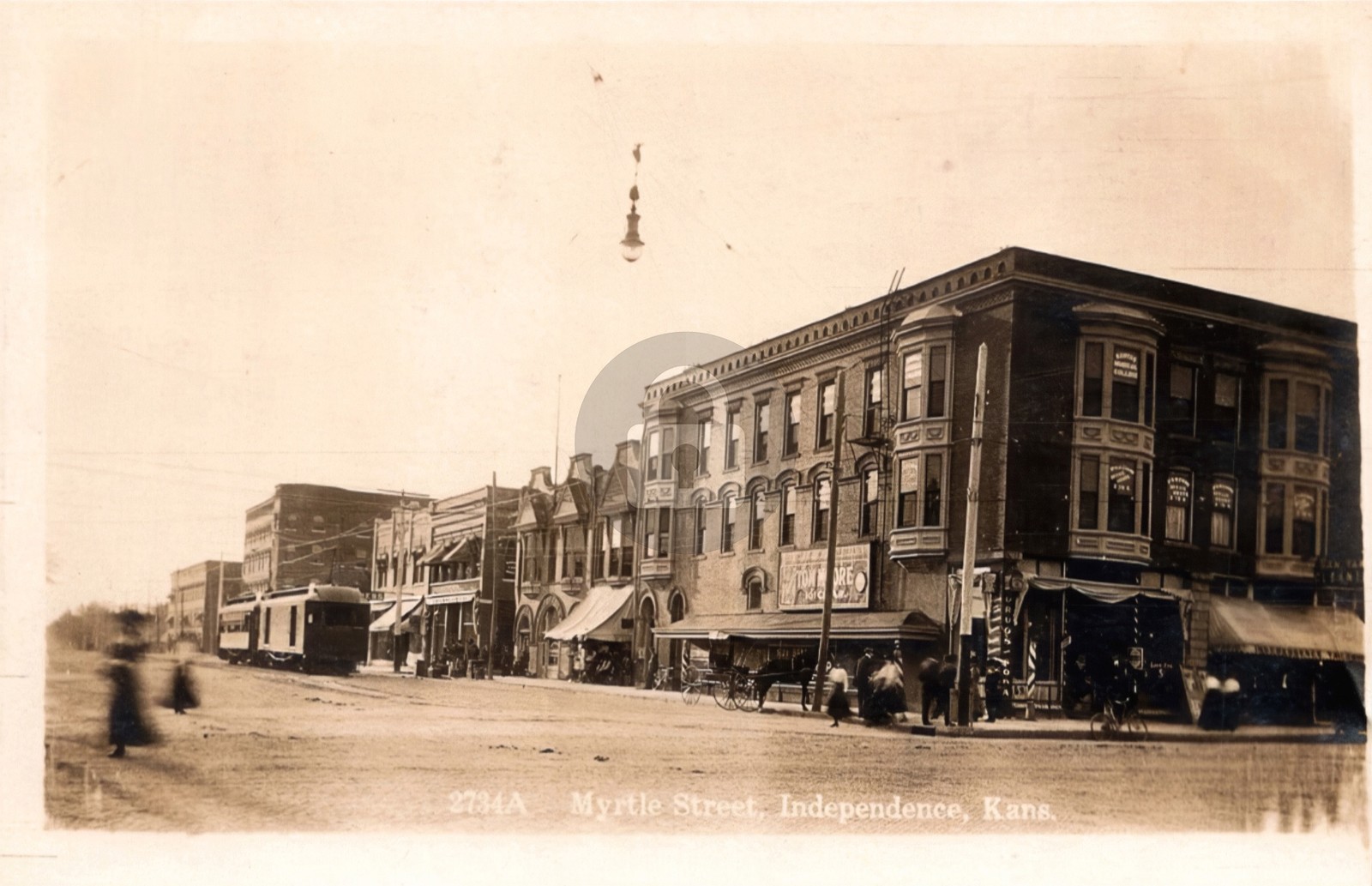Independence KS Kansas Myrtle St Zercher 2734A RPPC Photo Postcard COPY Independence KS Kansas Myrtle St Zercher 2734A RPPC Photo Postcard COPY