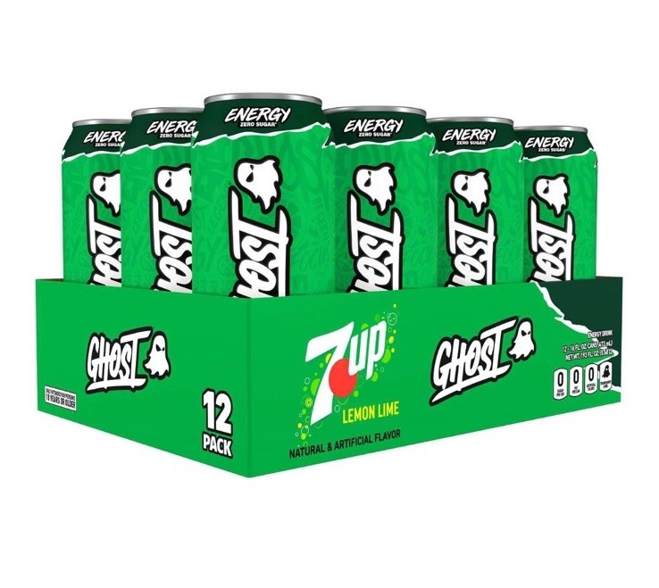 GHOST Energy Drink 7up Lemon Lime 16oz Cans (Pack of 12) **LIMITED EDITION** GHOST Energy Drink 7up Lemon Lime 16oz Cans (Pack of 12) **LIMITED EDITION**