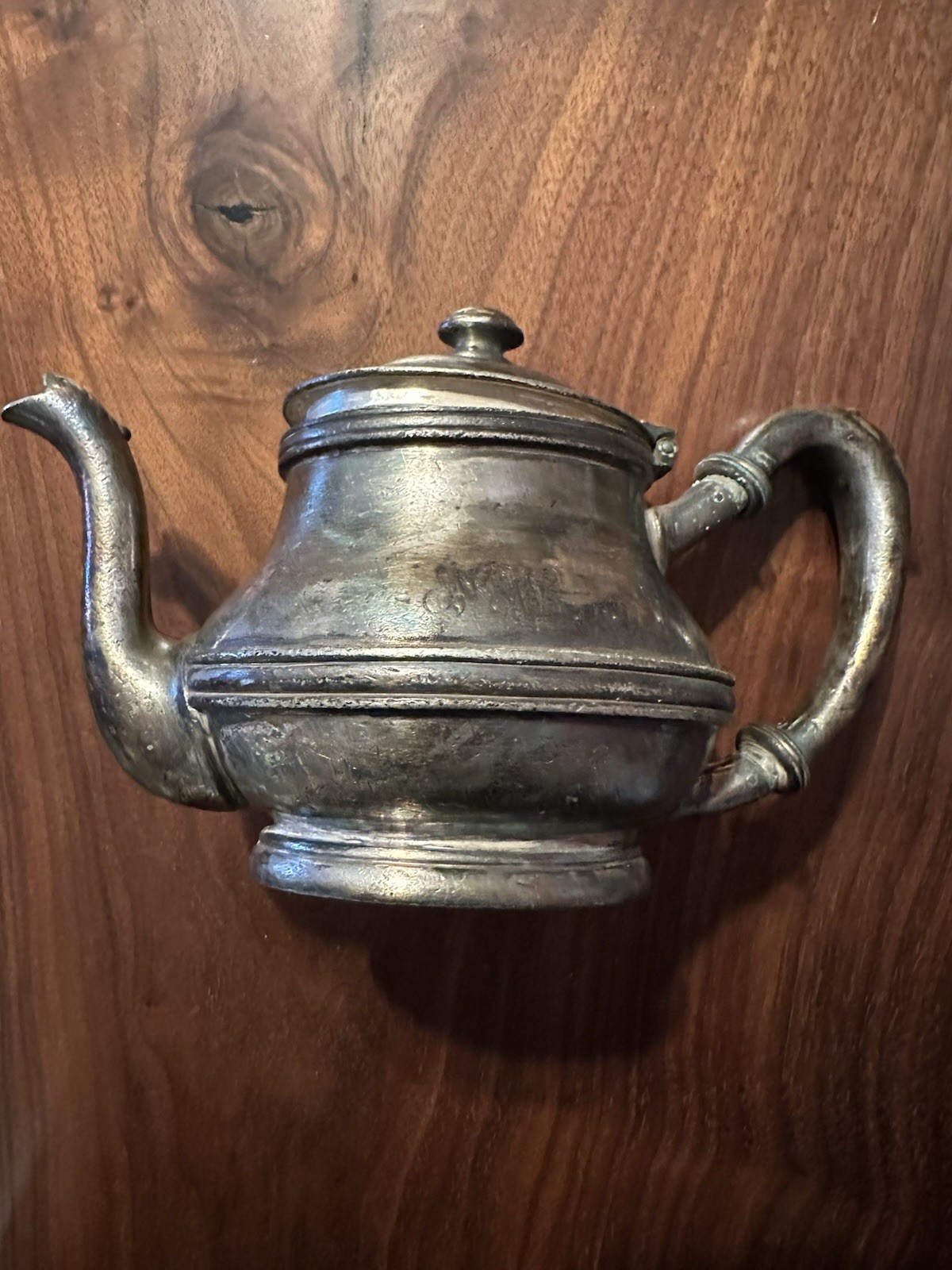 1922 Norfolk and Western Railway Silver Soldered Teapot 8oz Astoria Script N&W 1922 Norfolk and Western Railway Silver Soldered Teapot 8oz Astoria Script N&W