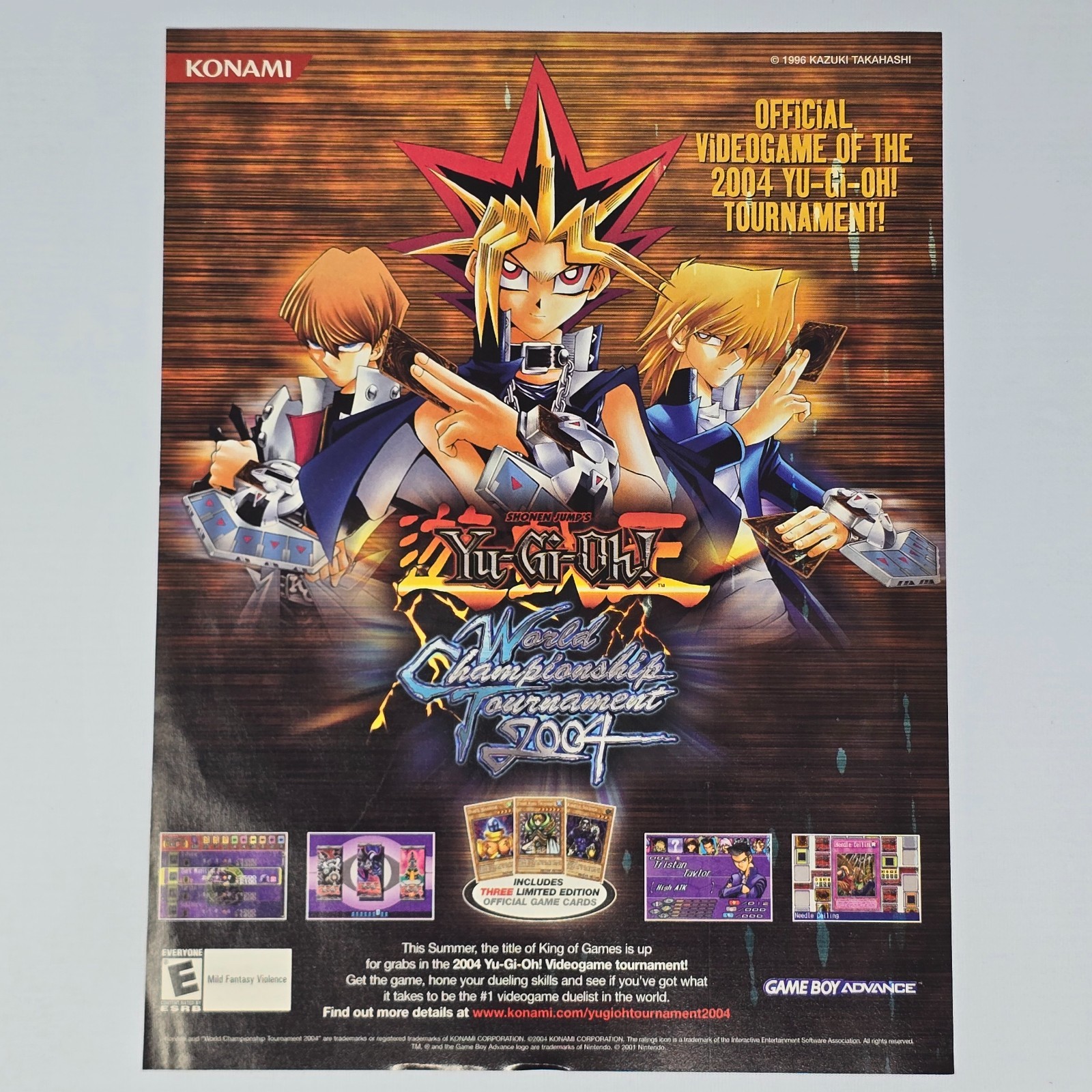 Yu Gi Oh World Championship 2004 Game Boy Advance This Summer Print Ad/Poster Yu Gi Oh World Championship 2004 Game Boy Advance This Summer Print Ad/Poster