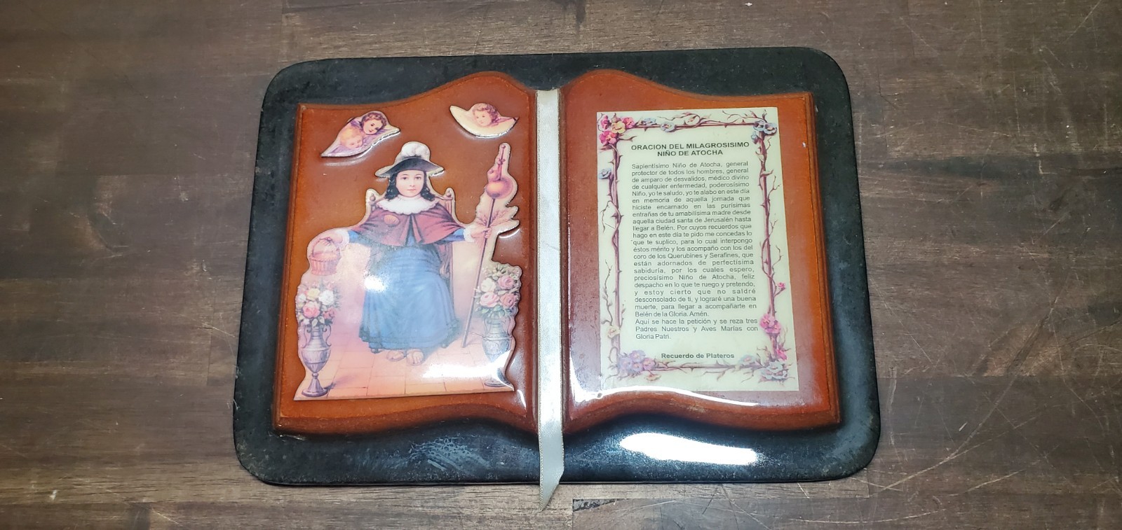 Antique/Vintage Niño de Atocha Retablo  Devotional Folk Art Picture Unique Piece