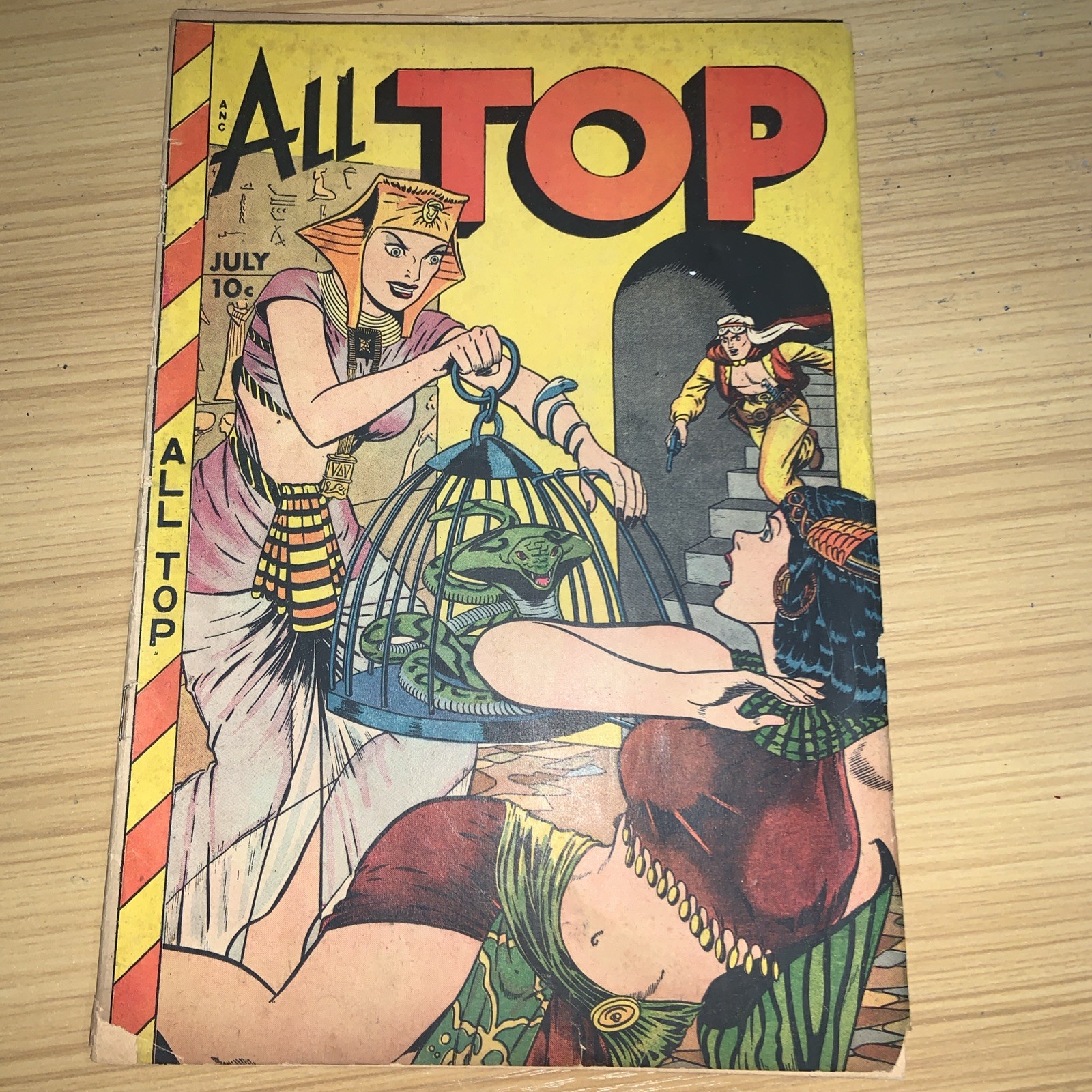 All Top Comics # 18 GGA Headlights cover 1949 Last Issue All Top Comics # 18 GGA Headlights cover 1949 Last Issue