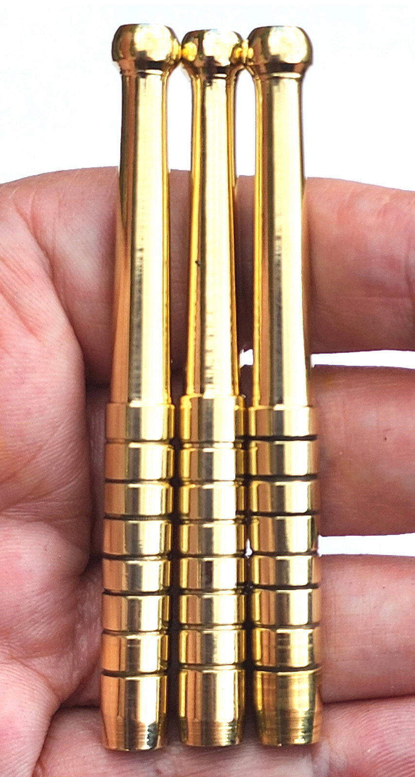 3 PACK 100% SOLID USA REAL BRASS 3" HEAVY WEIGHT One Hitter Bats Dugout Pipes 3 PACK 100% SOLID USA REAL BRASS 3" HEAVY WEIGHT One Hitter Bats Dugout Pipes