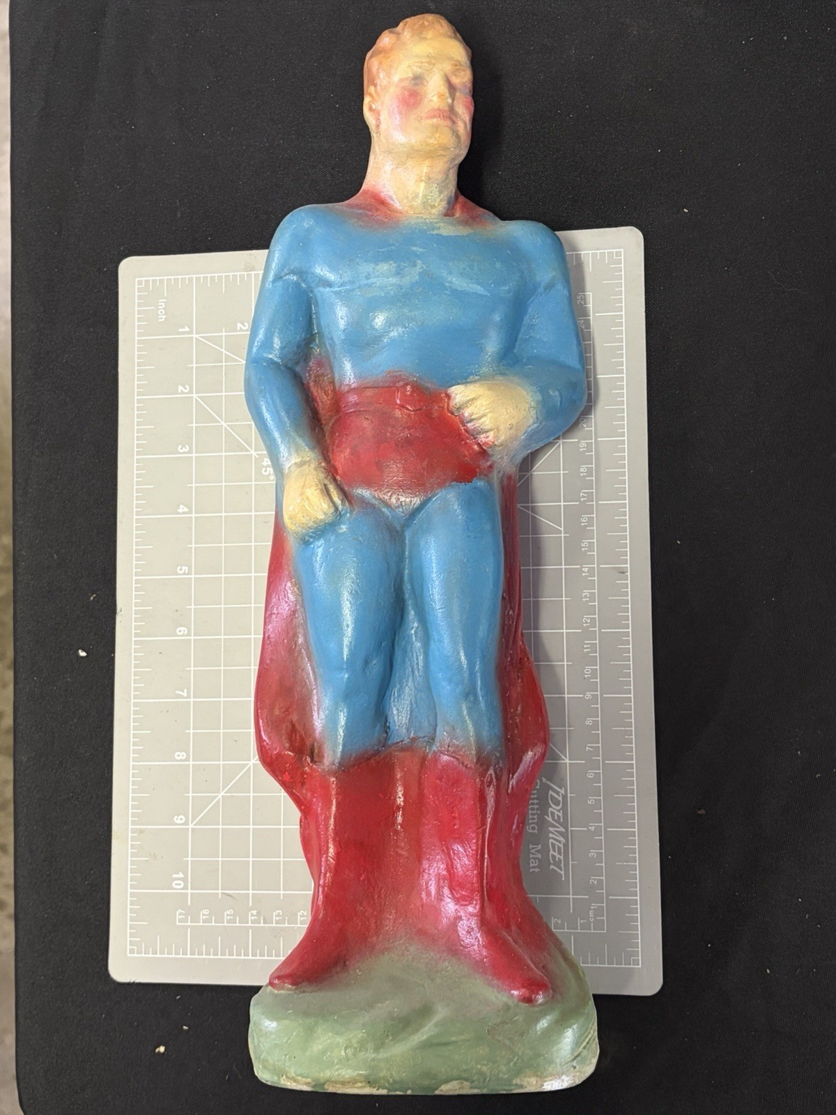 1940’s Chalkware Superman 15” RARE In Very Good Condition Central Park 1942 1940’s Chalkware Superman 15” RARE In Very Good Condition Central Park 1942