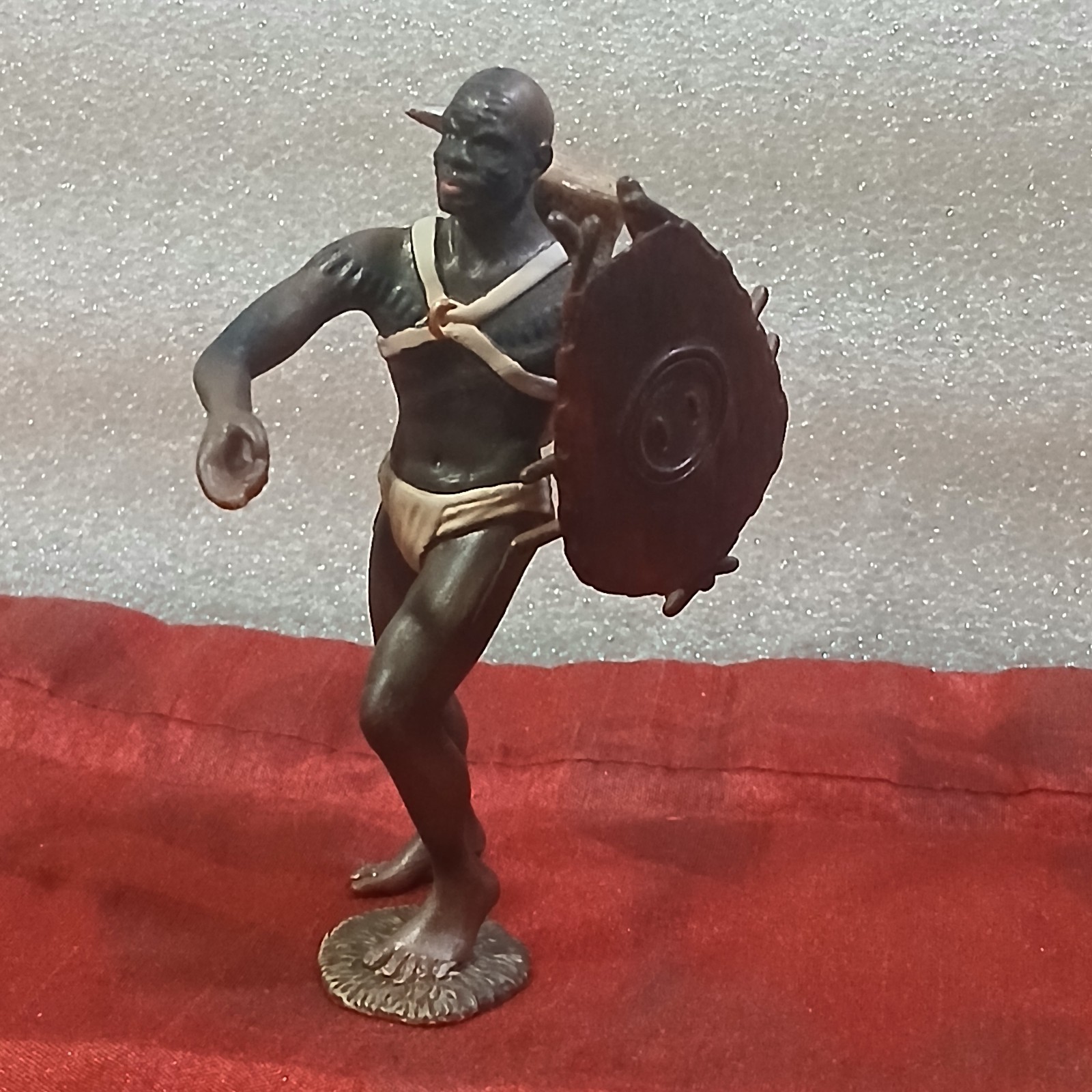 Proud African Military Figure Black Shield Carrier Excellent Condition Proud African Military Figure Black Shield Carrier Excellent Condition