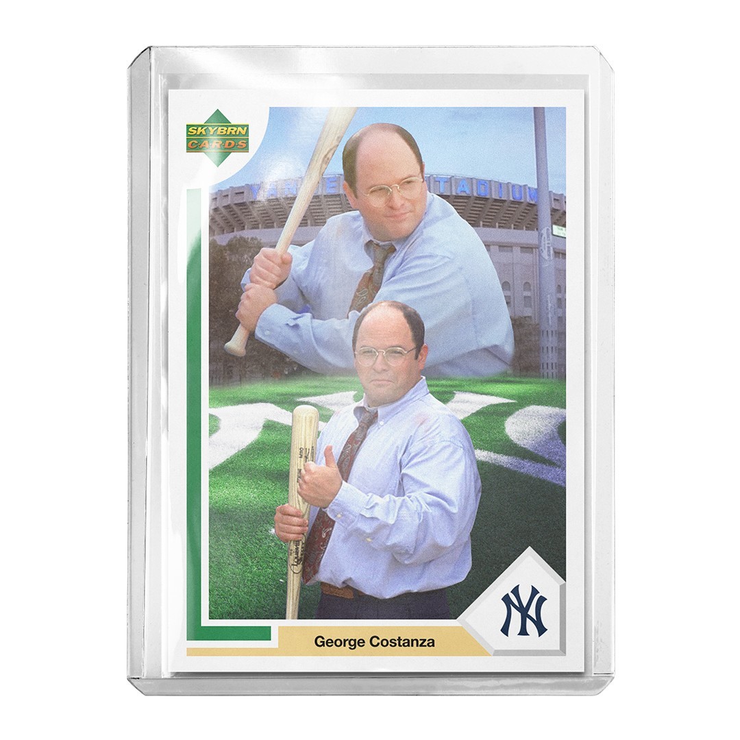 Custom George Costanza Seinfeld Novelty 1991 Baseball Card Custom George Costanza Seinfeld Novelty 1991 Baseball Card