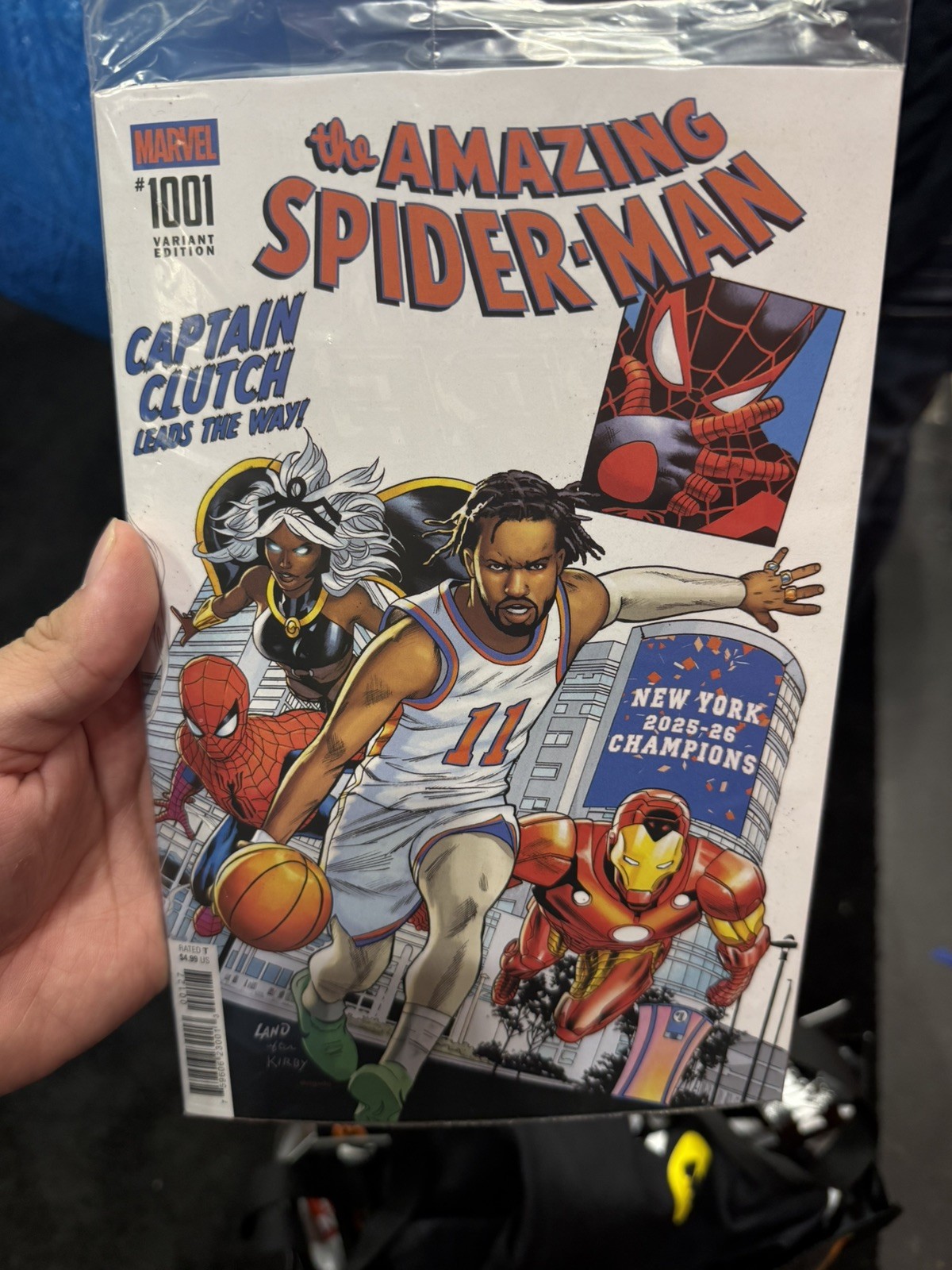 AMAZING SPIDER-MAN #1001 JALEN BRUNSON NY KNICKS NYCC EXCLUSIVE NM IN HAND AMAZING SPIDER-MAN #1001 JALEN BRUNSON NY KNICKS NYCC EXCLUSIVE NM IN HAND