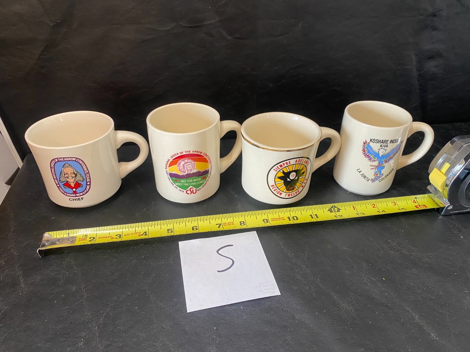 vintage Boy Scout Mugs lot of 4 Order Arrow w/ Region Twelve Koshare Indian Kiva vintage Boy Scout Mugs lot of 4 Order Arrow w/ Region Twelve Koshare Indian Kiva