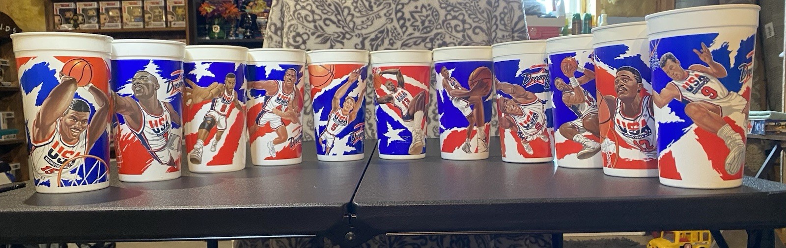 McDonalds 1994 USA Basketball Dream Team 2 Collector Cups 11 of 13, plus 4 extra McDonalds 1994 USA Basketball Dream Team 2 Collector Cups 11 of 13, plus 4 extra