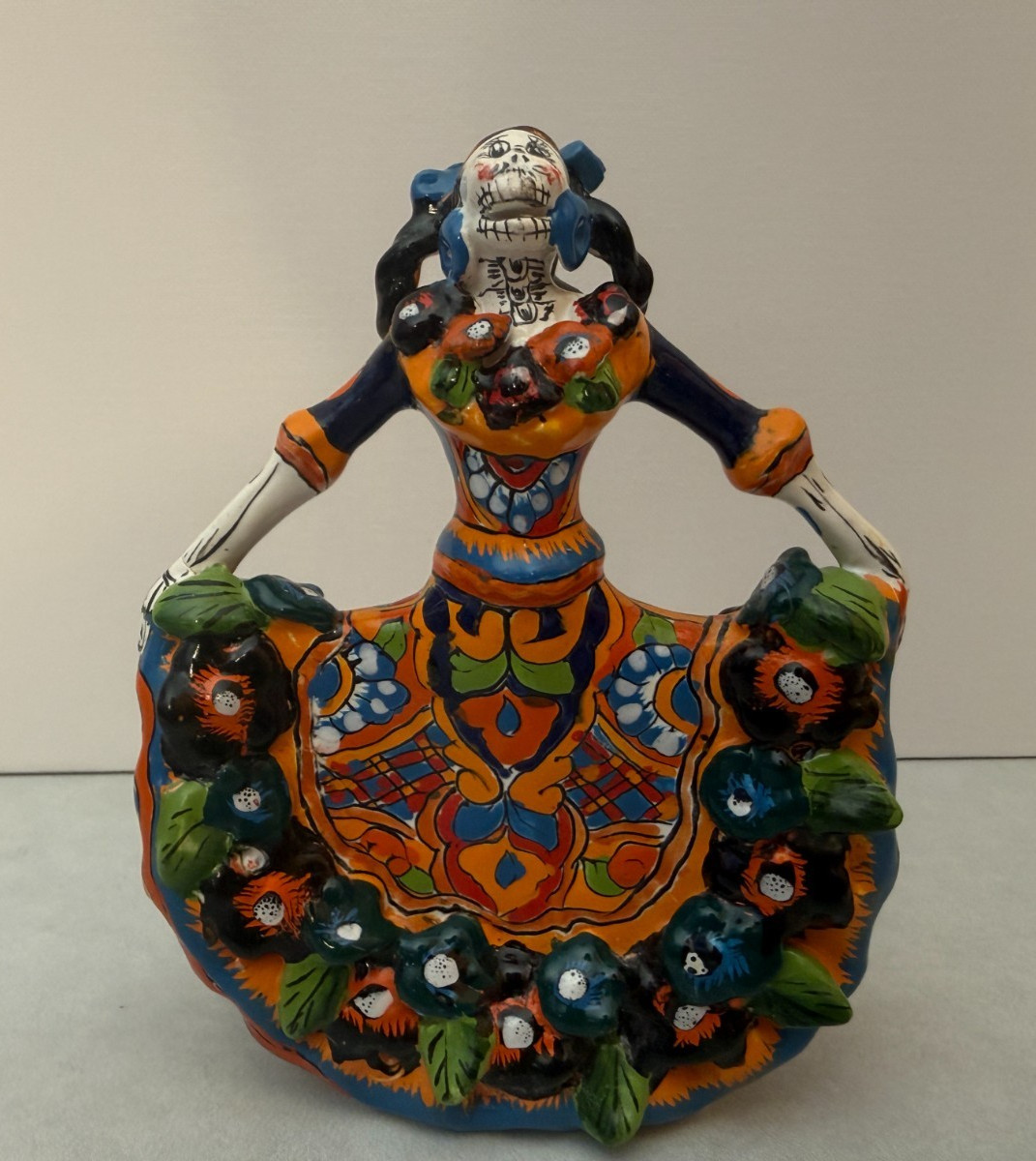 Talavera Catrina Ballerina Dancer - 6.5" Tall - Gerardo Garcia - Mexico Pottery Talavera Catrina Ballerina Dancer - 6.5" Tall - Gerardo Garcia - Mexico Pottery