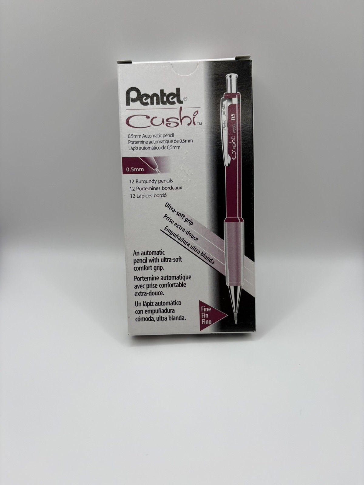 Box of 12 VINTAGE PENTEL PENCILS: "CUSHI" P35G 0.5mm - MADE IN JAPAN - New-Rare Box of 12 VINTAGE PENTEL PENCILS: "CUSHI" P35G 0.5mm - MADE IN JAPAN - New-Rare