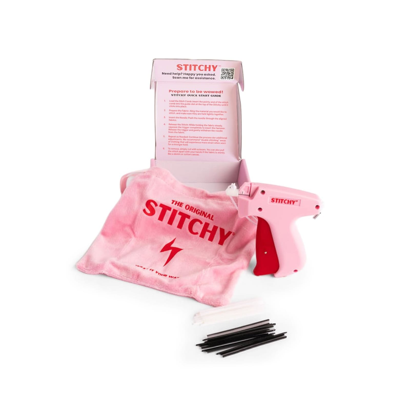 Tucky Stitchy No-Sew Instant Hemming Tool with Refills TSA-Safe White Black Tucky Stitchy No-Sew Instant Hemming Tool with Refills TSA-Safe White Black