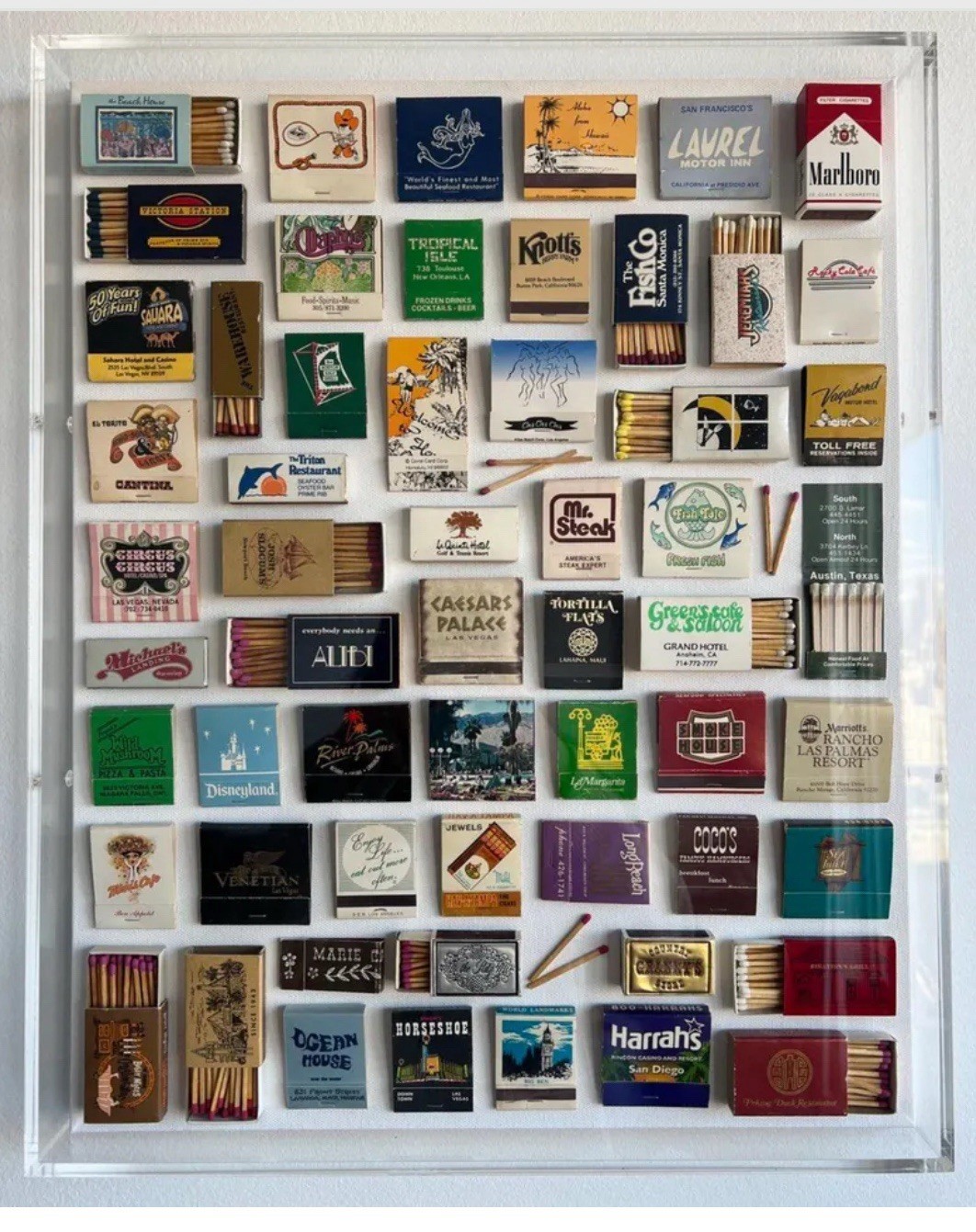 Assorted set of 10 Vintage Matchbook And Matchbox Collection 1940s to 1990s