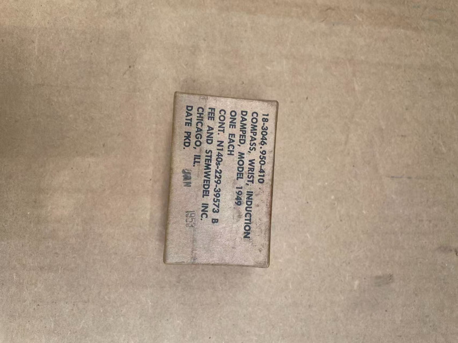 MINT M1949 US Military Wrist Compass Fee & Stemwedel Jan 1953 Korean War IN BOX MINT M1949 US Military Wrist Compass Fee & Stemwedel Jan 1953 Korean War IN BOX