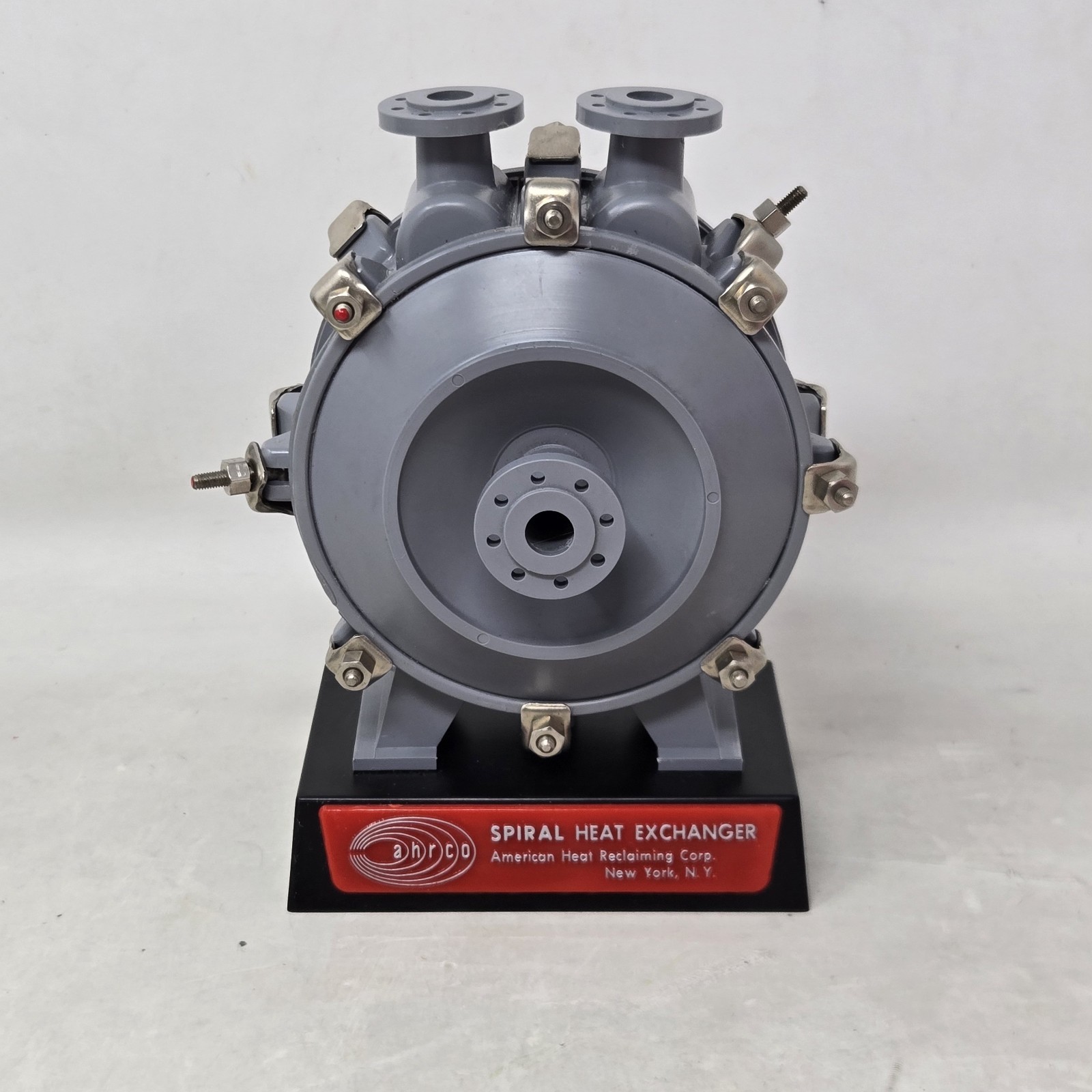 Rare Vintage American Heat Reclaiming Corp Spiral Heat Exchanger Salesman Model Rare Vintage American Heat Reclaiming Corp Spiral Heat Exchanger Salesman Model