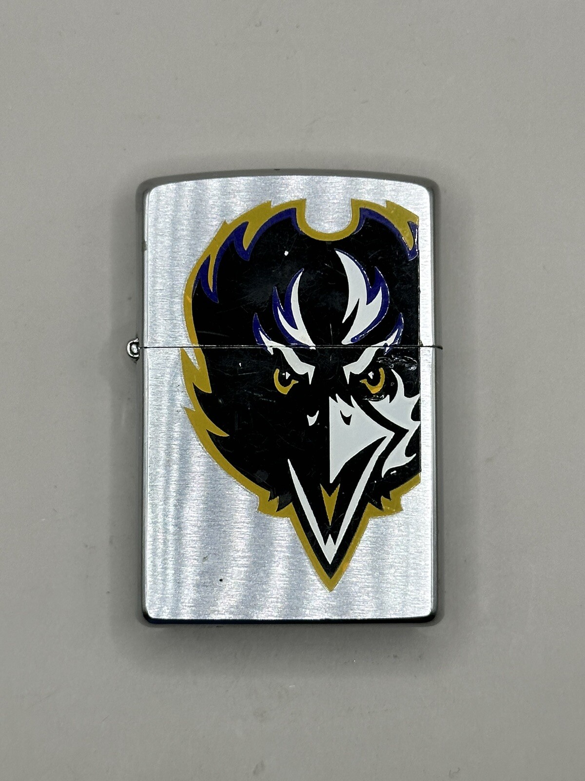 Vintage 2001 Baltimore Ravens Logo Zippo Lighter
