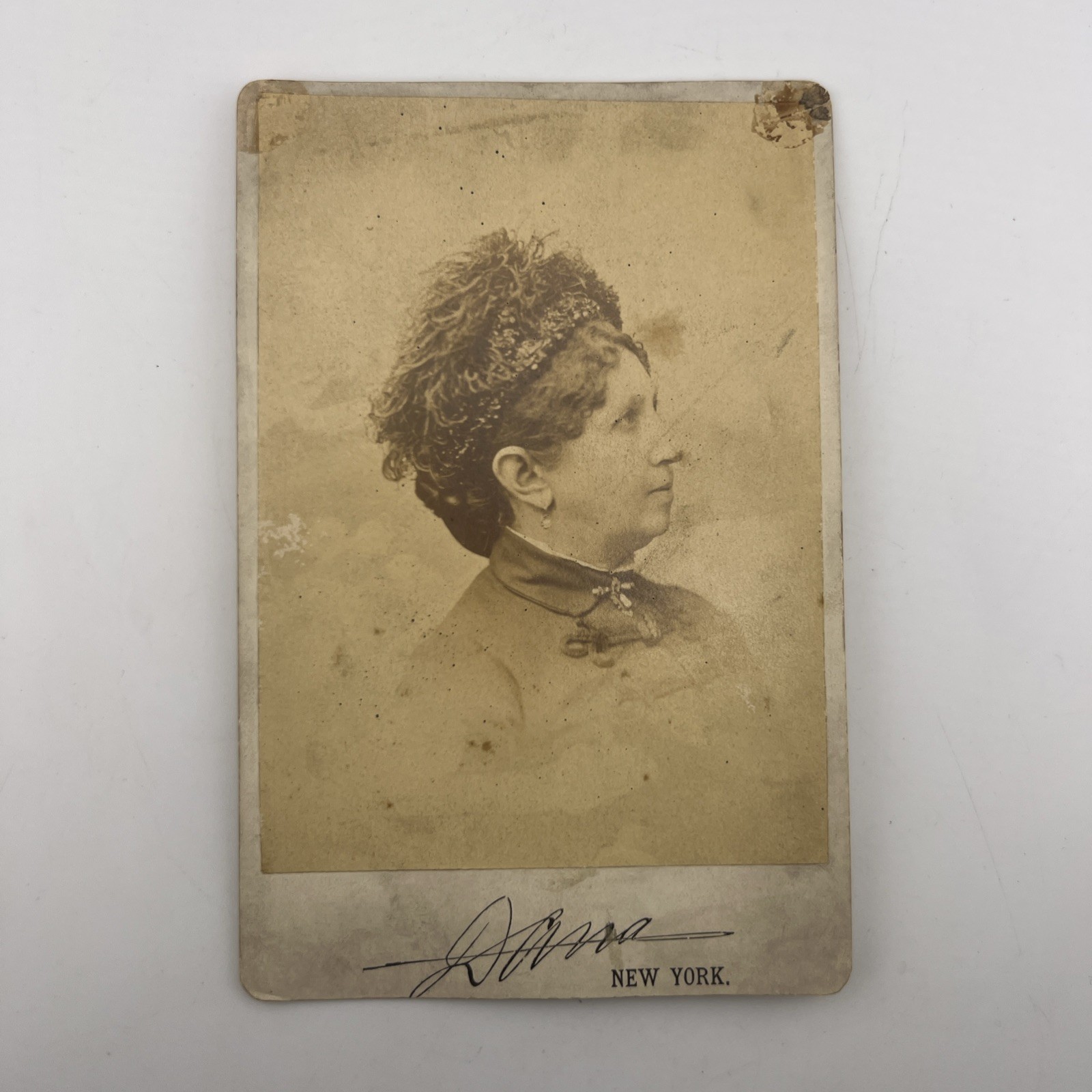 Antique 1890s Cabinet Card Photo Mrs M Negus - NY Maritime History Portrait Antique 1890s Cabinet Card Photo Mrs M Negus - NY Maritime History Portrait